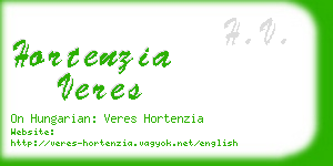 hortenzia veres business card